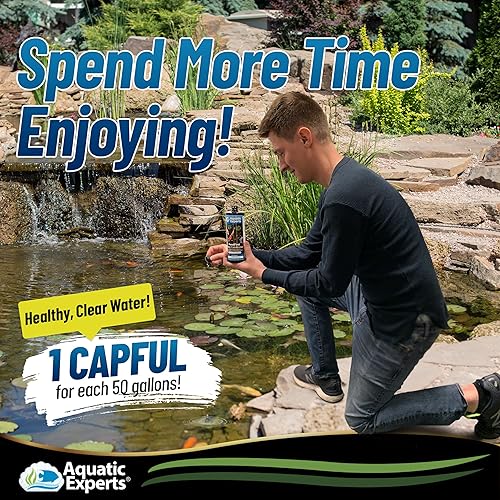 Miniatura 5 de Aquatic Experts PondFirst - Acondicionador de agua para estanques de peces, diclorador instantáneo concentrado para estanques de peces, hace que el