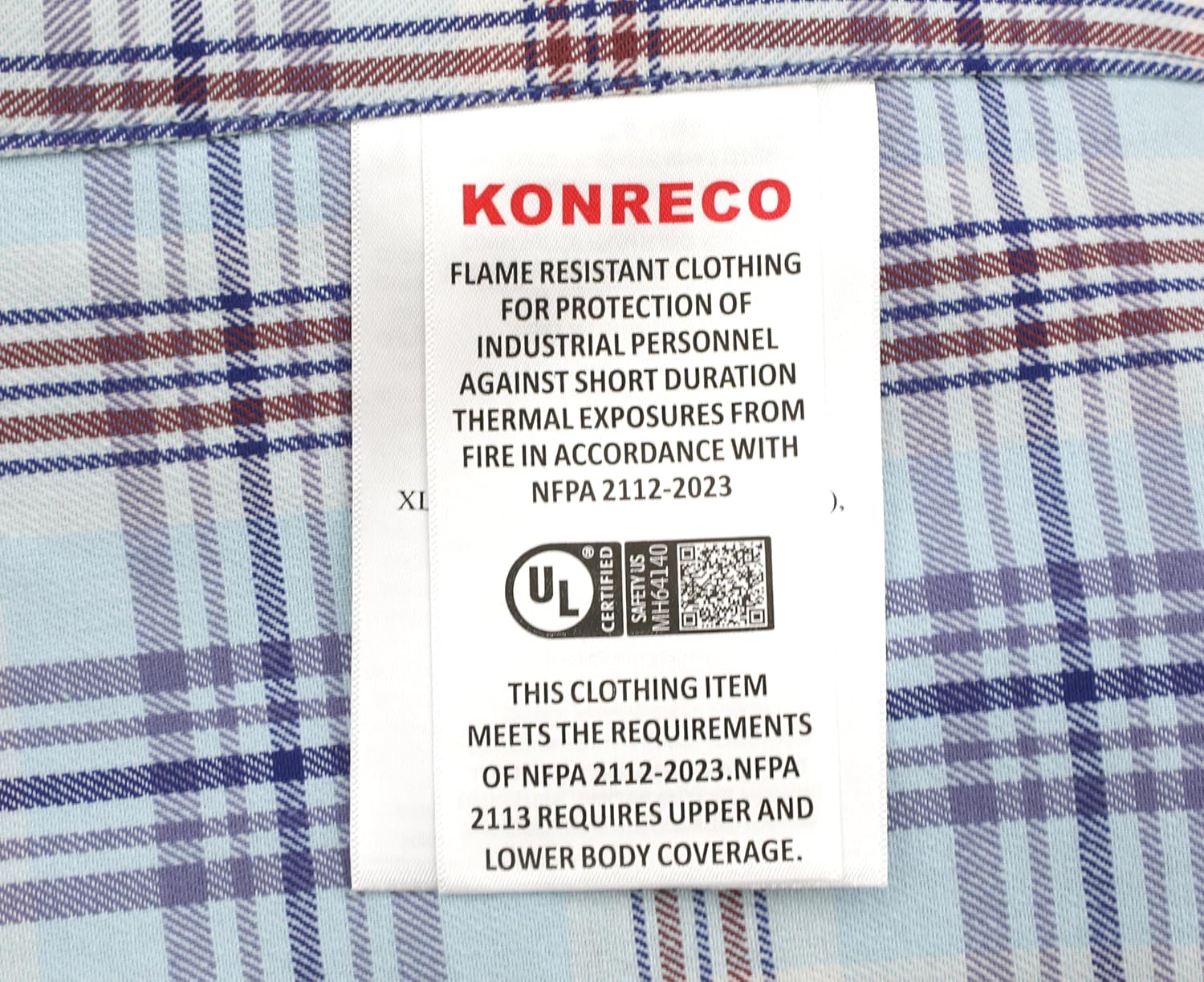 KONRECO FR Shirts for Men Button Down Flame Resistant HRC2 Men's Welding Shirts - Image 6