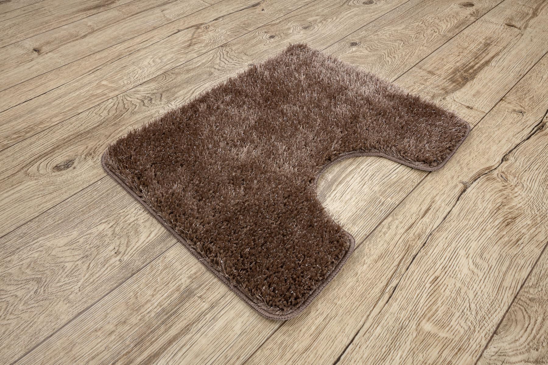 rugsx Set 2 alfombras de baño Synergy, Glamour, Alfombra baño Antideslizante, Suave y Lavable, Beige 60x100 cm