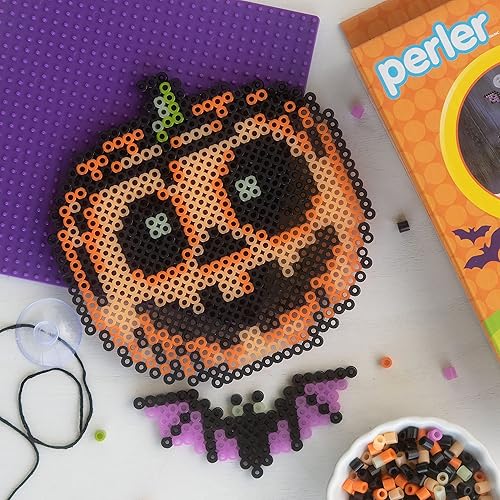 Miniatura 4 de Perler Jack-O'-Lantern and Bat - Kit de cuentas fusibles, multicolor, 1006 piezas