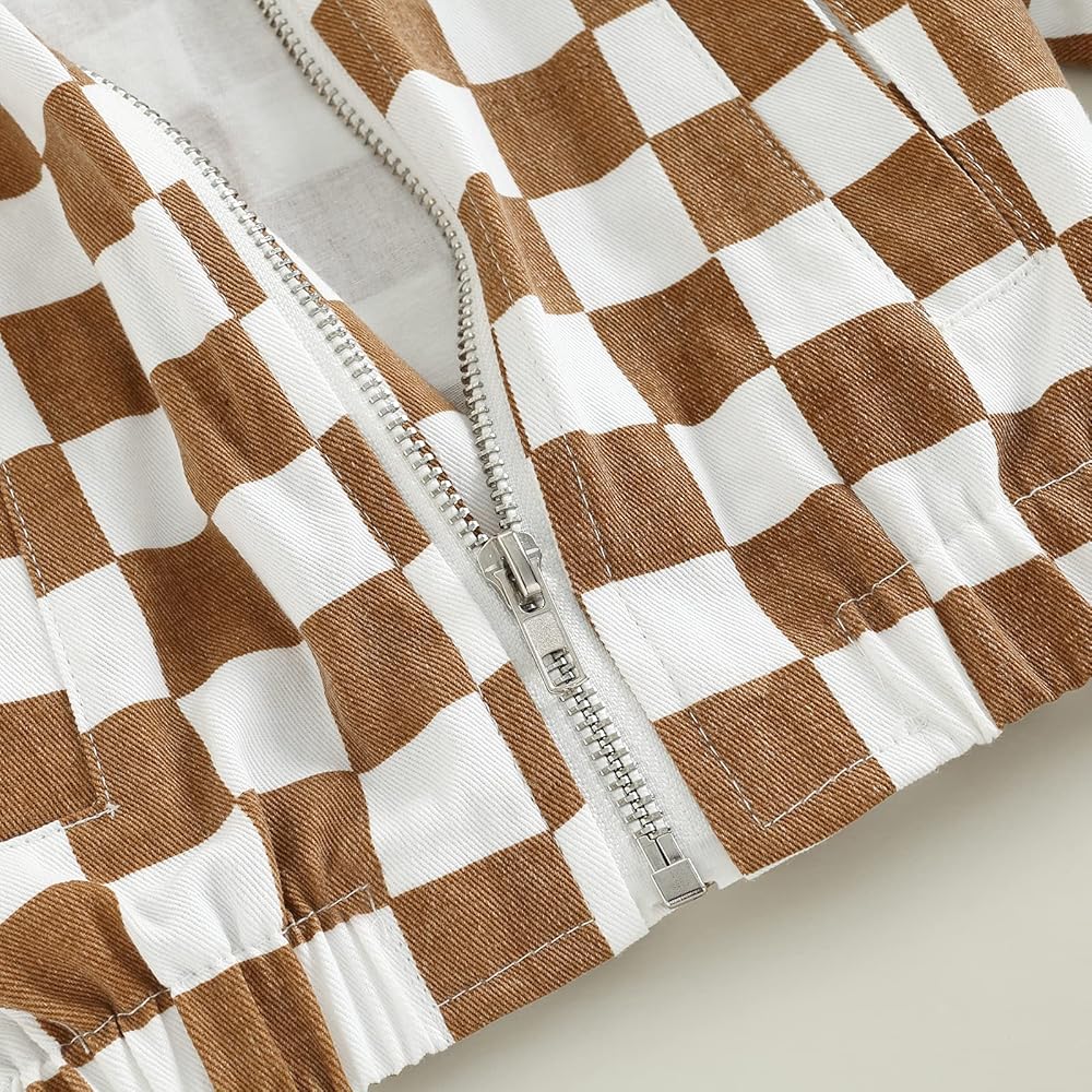 TODAYFUL＿Over Check Coat (KIDS) Amazon.com: Toddler Kids Checkerboard Plaid Jacket Baby Boys