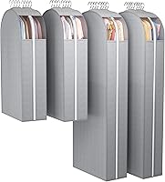 Vista 17 de Bolsa Transparente para Colgar Ropa de 10" con Fuelle, Bolsas para Trajes de 32" para Almacenamiento de Closet Abierto, Cubierta de Ropa de Plástico