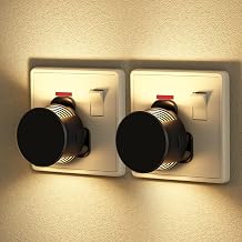 JandCase Night Light Plug in Wall with Dusk to Dawn Sensor 3000K | Warm White, 3 Levels Dimmable, 1W LED NightLight Kids for Hallway Bathroom Stairway Bedroom, 2 Pack [Energy Class F]