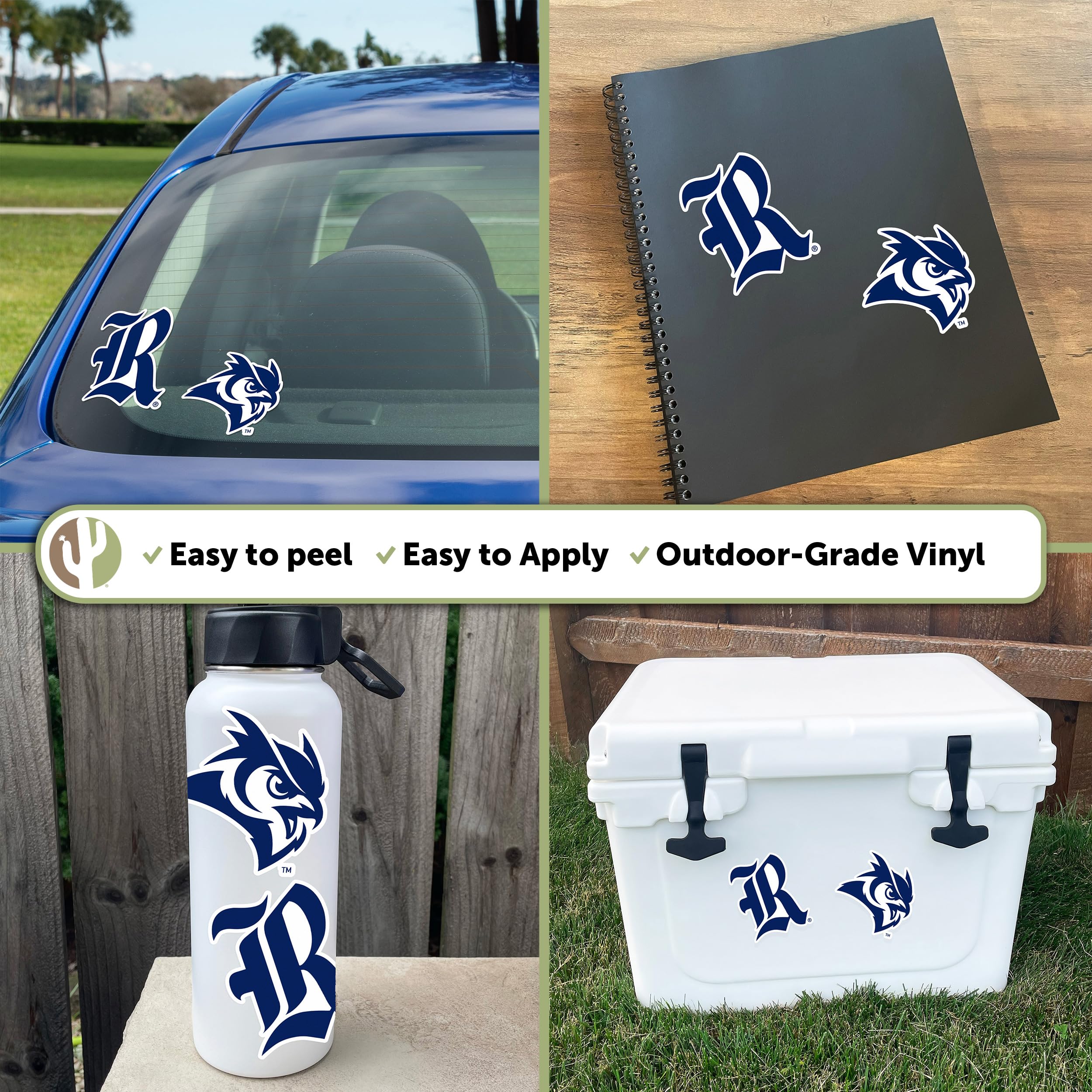 Rice University NCAA Sticker Decal Sheet - Laptop, Car, Water Bottle Decals - View #3