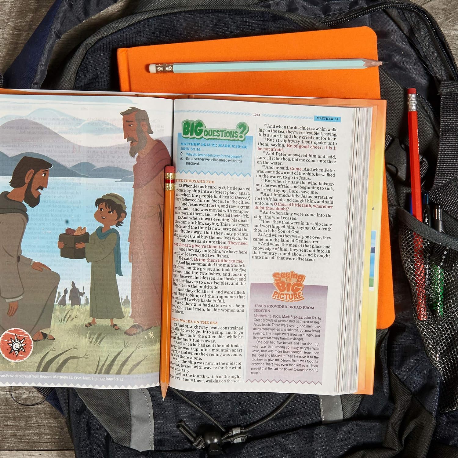 KJV One Big Story Bible, Hardcover, Pure Cambridge Text, Presentation Page, Study Helps, Christ Connections, Memory Verses, Full-Color Maps, Easy-to-Read Bible MCM Type