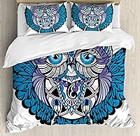 Vista 48 de Ambesonne Juego de funda de edredón de baloncesto, silueta de jugador de baloncesto, promoción de campeonato de competencia de atleta, juego de ropa