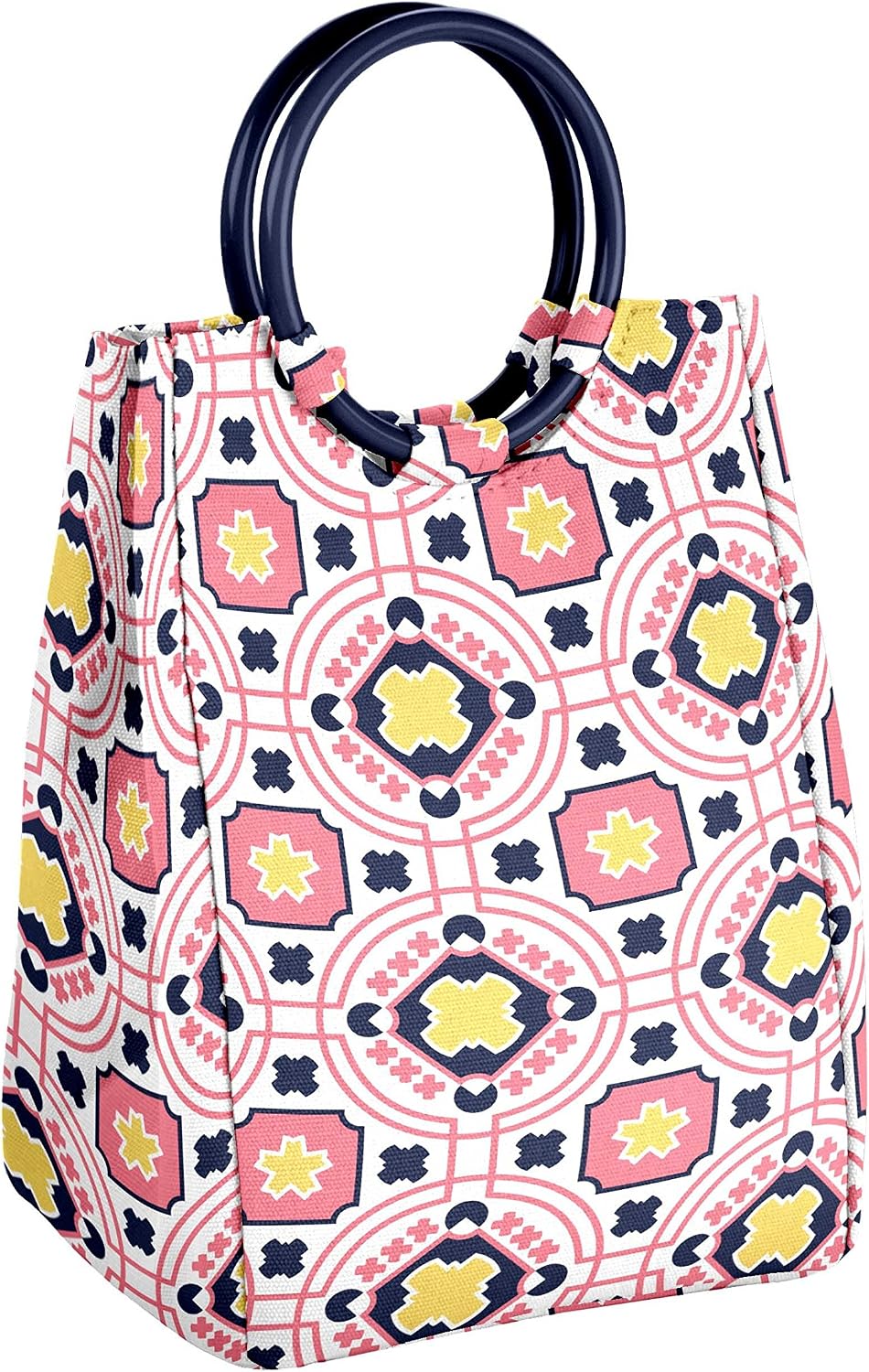 Fit and Fresh Fit & Fresh Retro Insulated Lunch Bag with Reusable Ice Pack (Navy Coral)