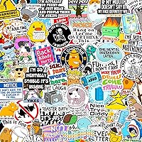 Vista 9 de Paquete de 200 calcomanías divertidas para adultos, botellas de agua con memes, impermeables, accesorios geniales para laptop, cascos, sarcásticos