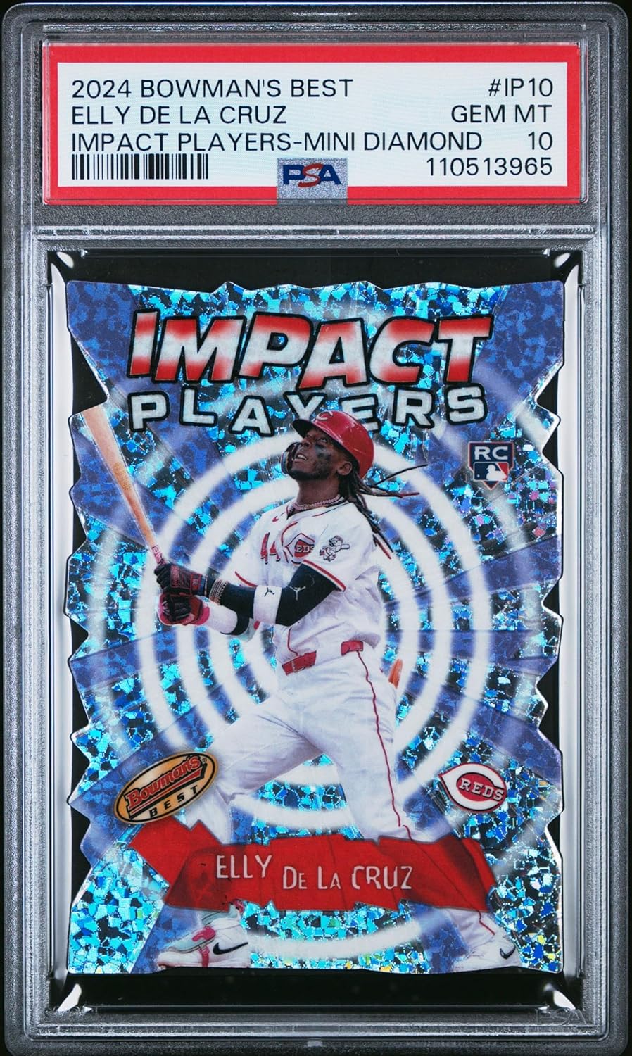 Graded 2024 Topps Bowmans Best Elly De La Cruz #DIAMOND Rookie RC Baseball Card PSA 10 Gem Mint