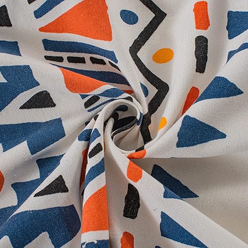 Miniatura 5 de Cortinas de lino con borlas bohemias para ventana, semiopacas, panel geométrico bohemio para sala de estar, cocina, cafetería, comedor, cenefas