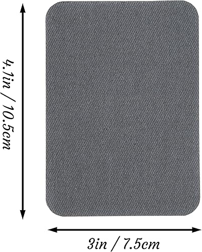 Vista 42 de 12 piezas de parches termoadhesivos de tela de alta calidad, pegamento fuerte, kit de decoración de reparación 100% algodón negro, tamaño 3 x 4-1/4
