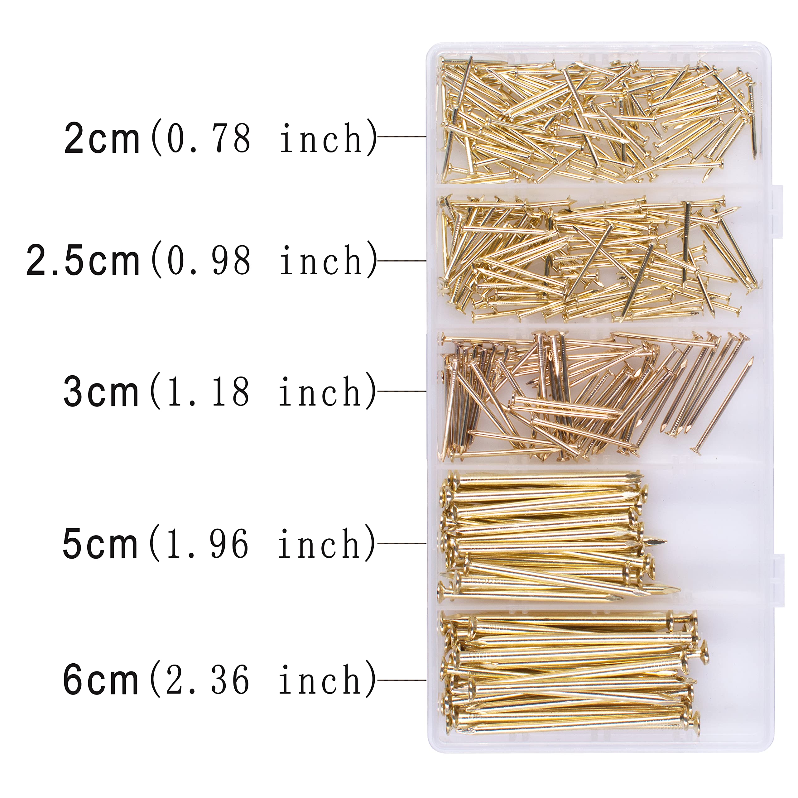 Set 820 Chiodi Decorativi In Metallo - Oro E Argento, Per Appendere Quadri E Lavori Legno - Foto 12