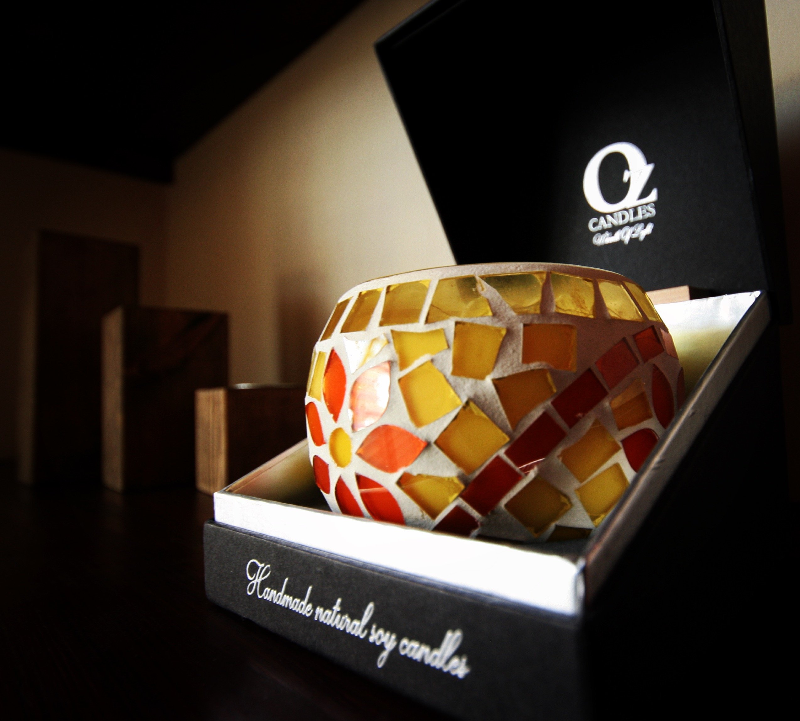 Oz Candles Jo Malon English Pear&Freesia Candle Luxury Mosaic Candles