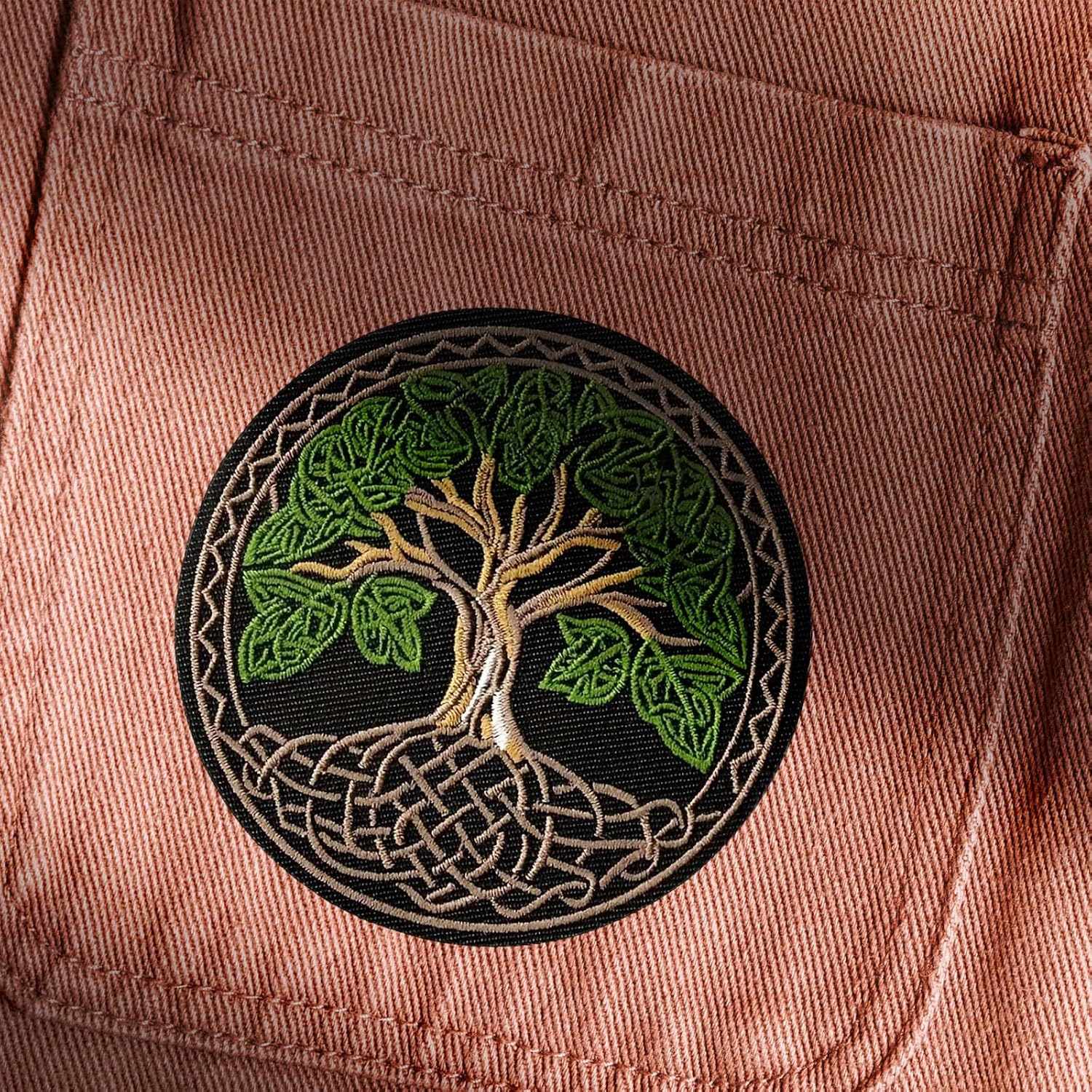 Celtic Tree of Life Spiritual Symbol Patch, Embroidered Iron-on/Sew-on Applique Badge Funny Patch Patches for Backpacks, Clothing, Hats, Jeans, DIY Accessories & Crafts, Jackets, Bags