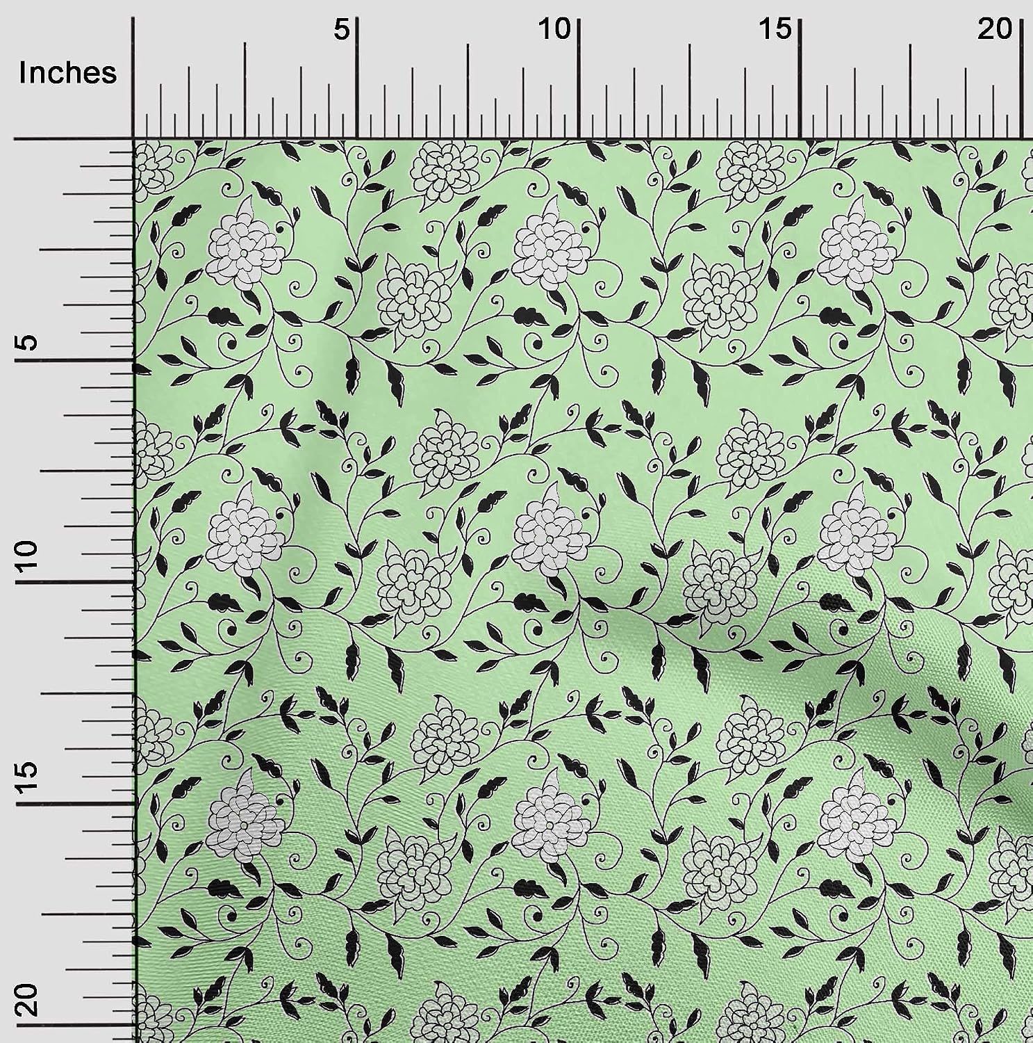 oneOone Cotton Flex Mint Green Fabric Block Sewing Material Print Fabric by The Yard 40 Inch Wide-BU