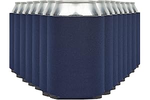 60-Pack Navy Blue Koozies Insulated Beverage Sleeves: HTV Friendly Blank Koolies for Customization