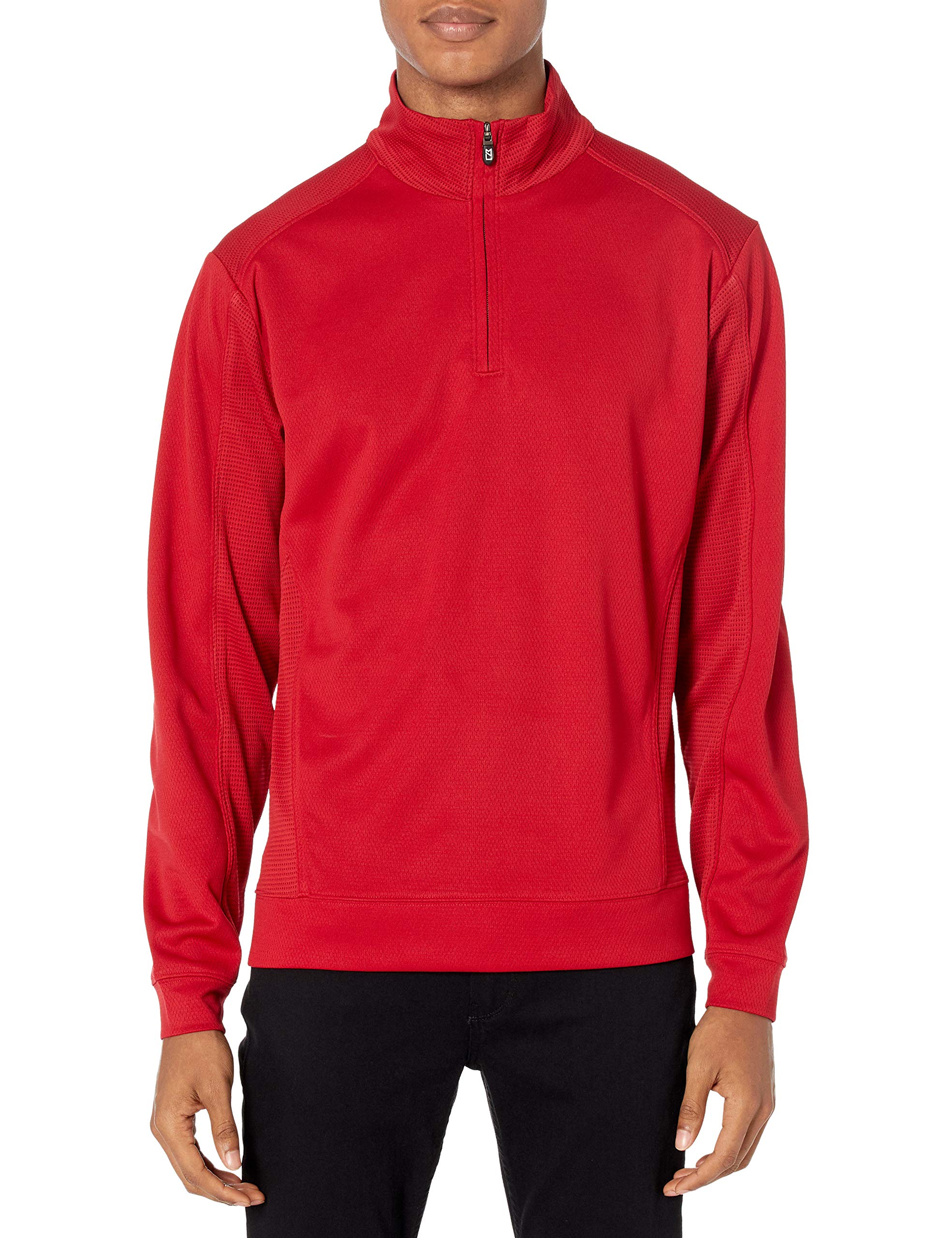 Cutter & Buck Men's CB Drytec Edge Half Zip, Cardinal Red, Small