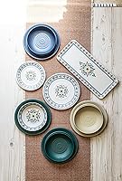 Vista 6 de Abode Homewares TarHong Planta Artisan Solid Salad Plate, 8.5", Planta (Majority Plant Based with Melamine Binder), Shatterproof, Indoor/Outdoor