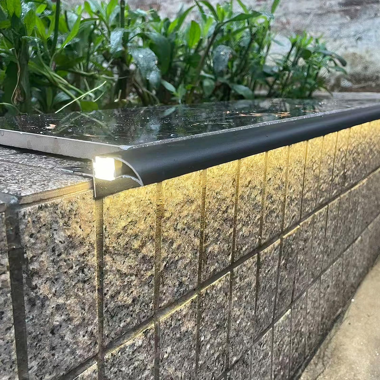Canales de iluminación negros para proyectos de bricolaje en ventanas y muros