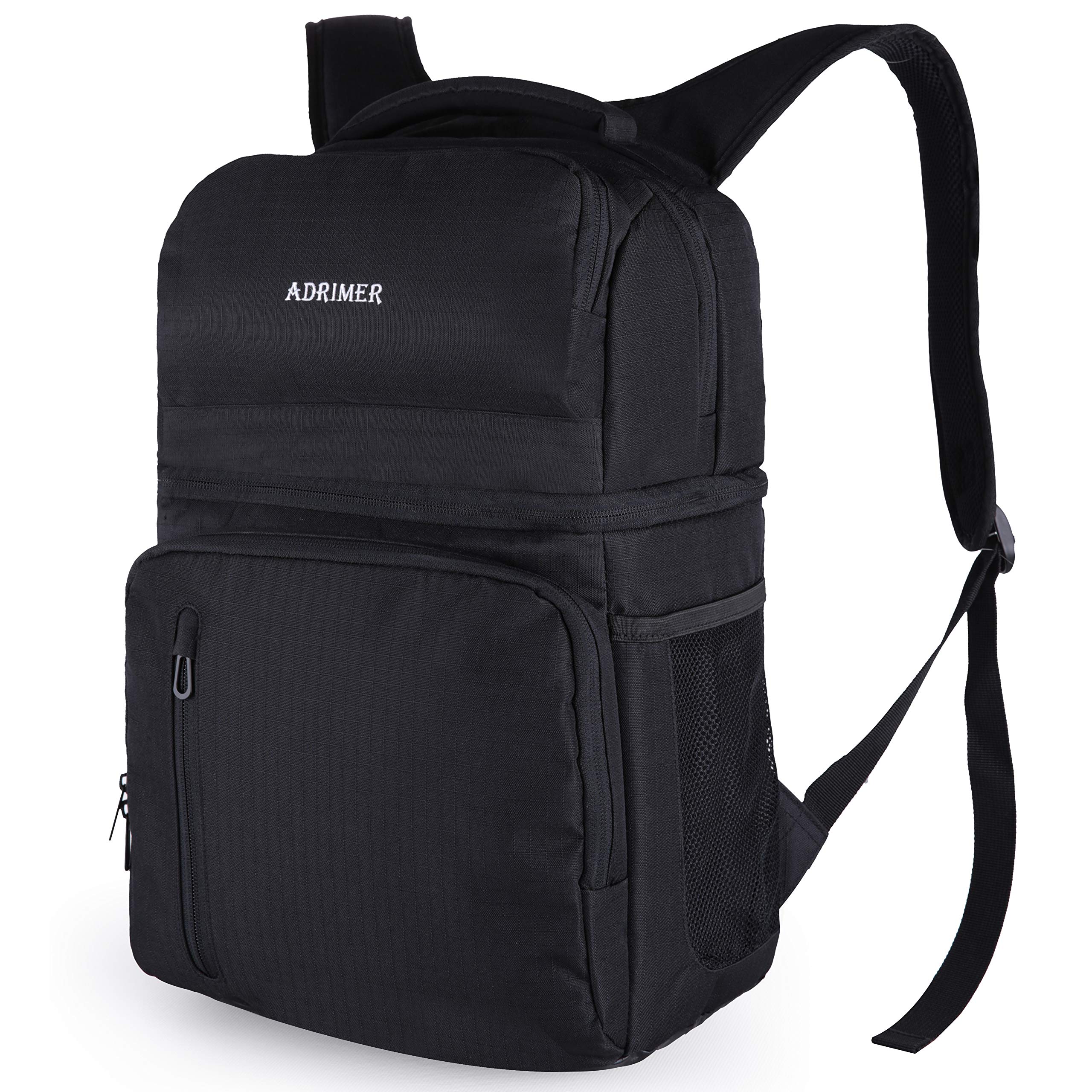 ADRIMER - Mochila térmica de Doble Cubierta con Aislamiento, 2 en 1, con Bolsillo antirrobo para Hombres y Mujeres para Picnic, Viajes, Camping, Juego de béisbol, Viajes en la Playa, Parque temático