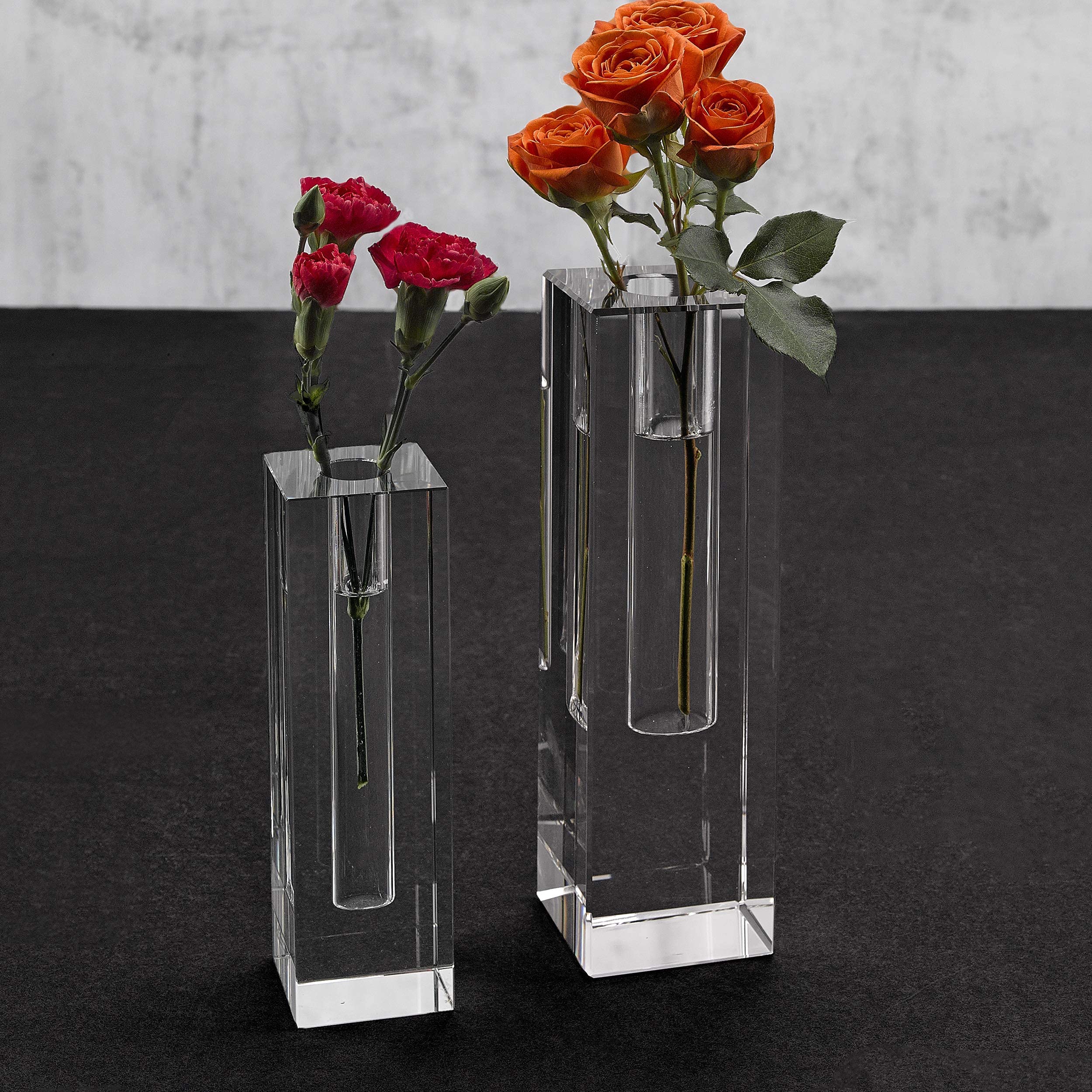 Amazon.com: Badash Donovan Crystal Glass Bud Vase - 7.25