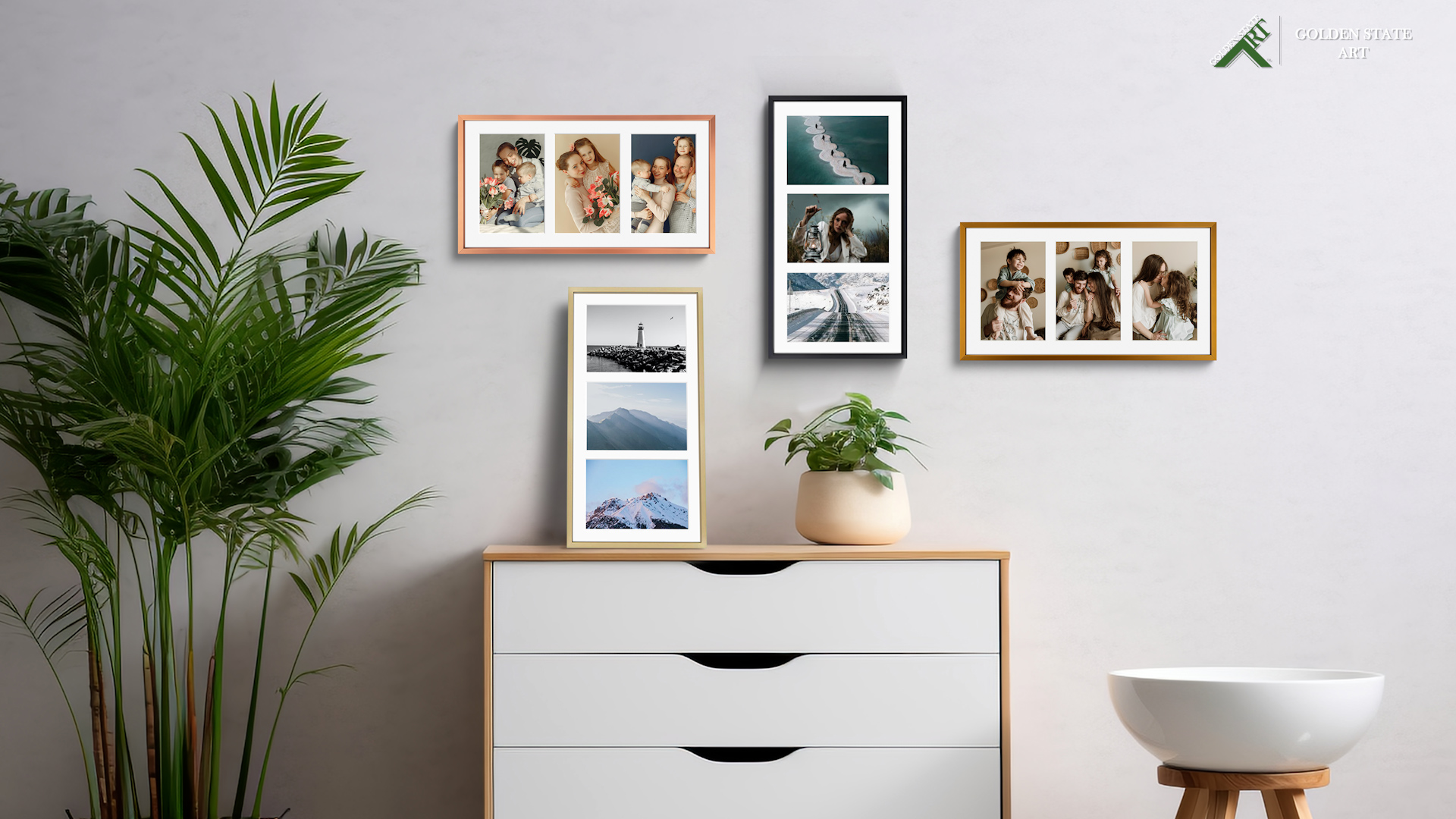 Amazon.com - Golden State Art, 5x7 Aluminum Collage Frame