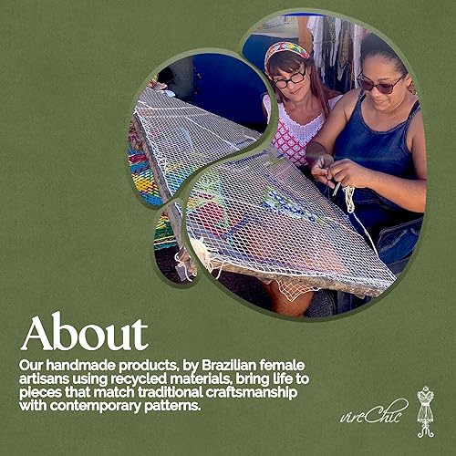 Miniatura 6 de Mermaid Drop Earrings - Sustainable Natural Fiber, Handmade Brazilian Earrings, Unique Creative Pair of Earrings, Eco-Friendly - Emerald Green