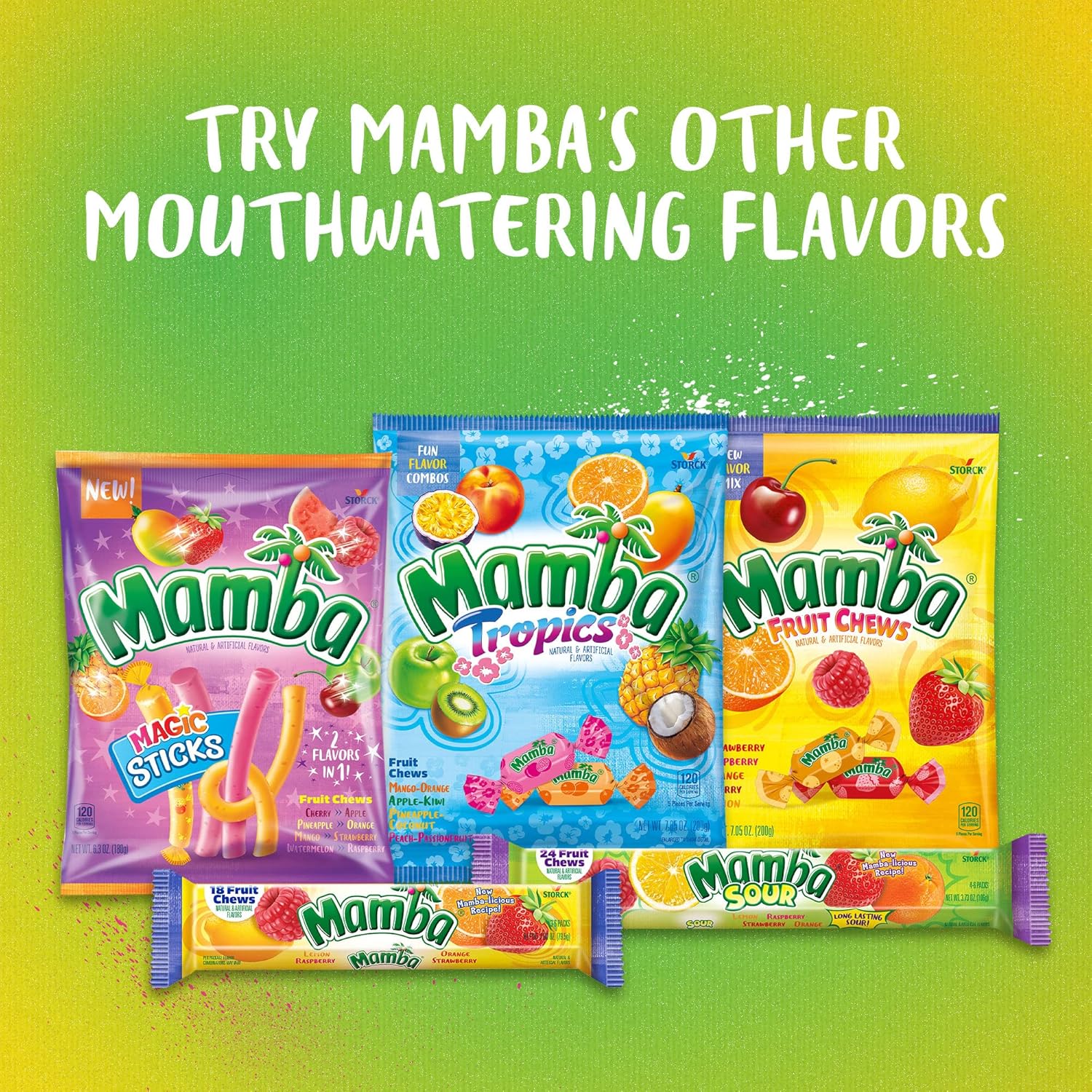 Mamba Fruit Chews Candy, 3.73 ounces, 24 Pieces (Pack of 24)