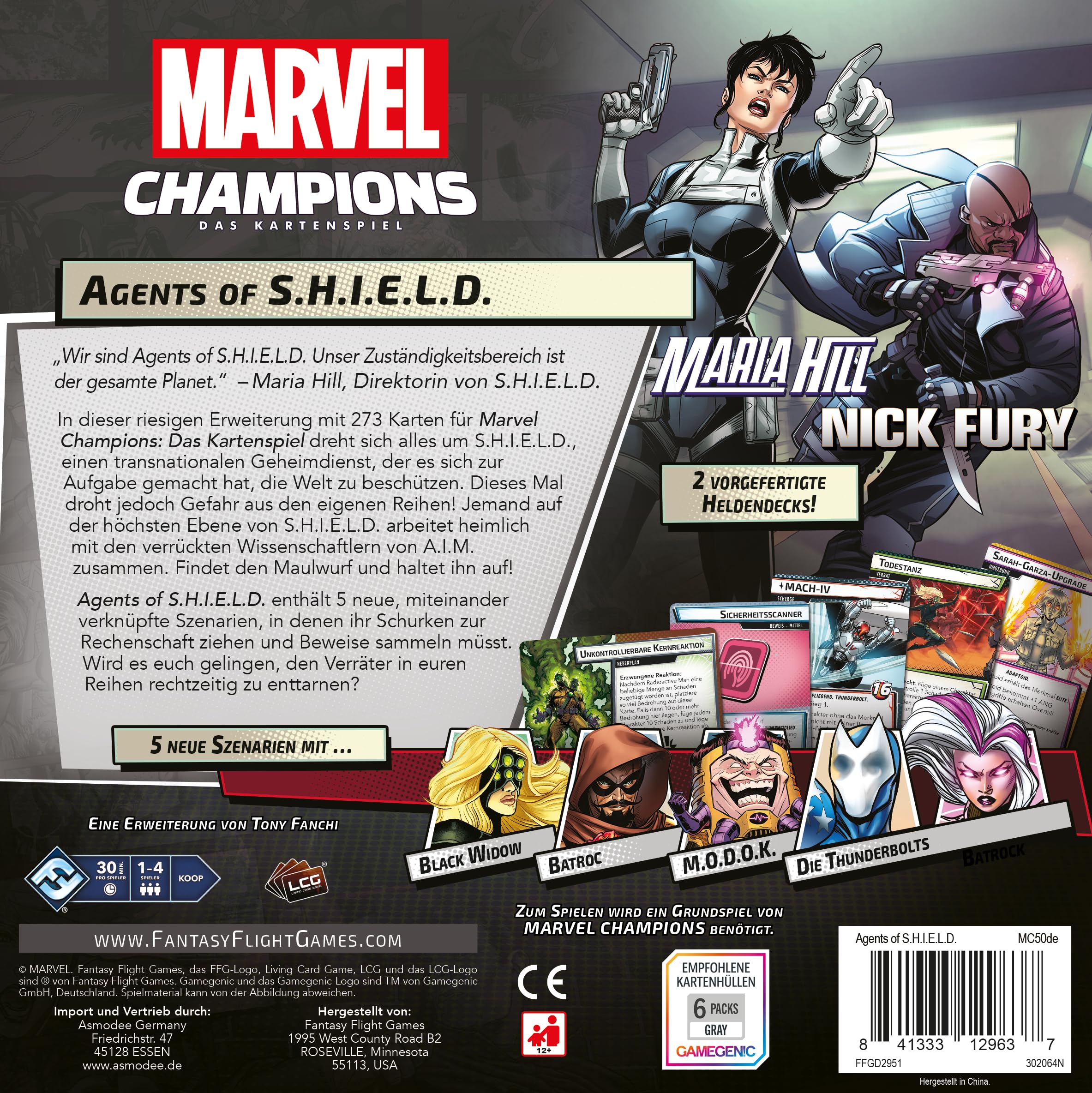 Asmodee, Marvel Champions: Das Kartenspiel – Agents of S.H.I.E.L.D, Deutsch