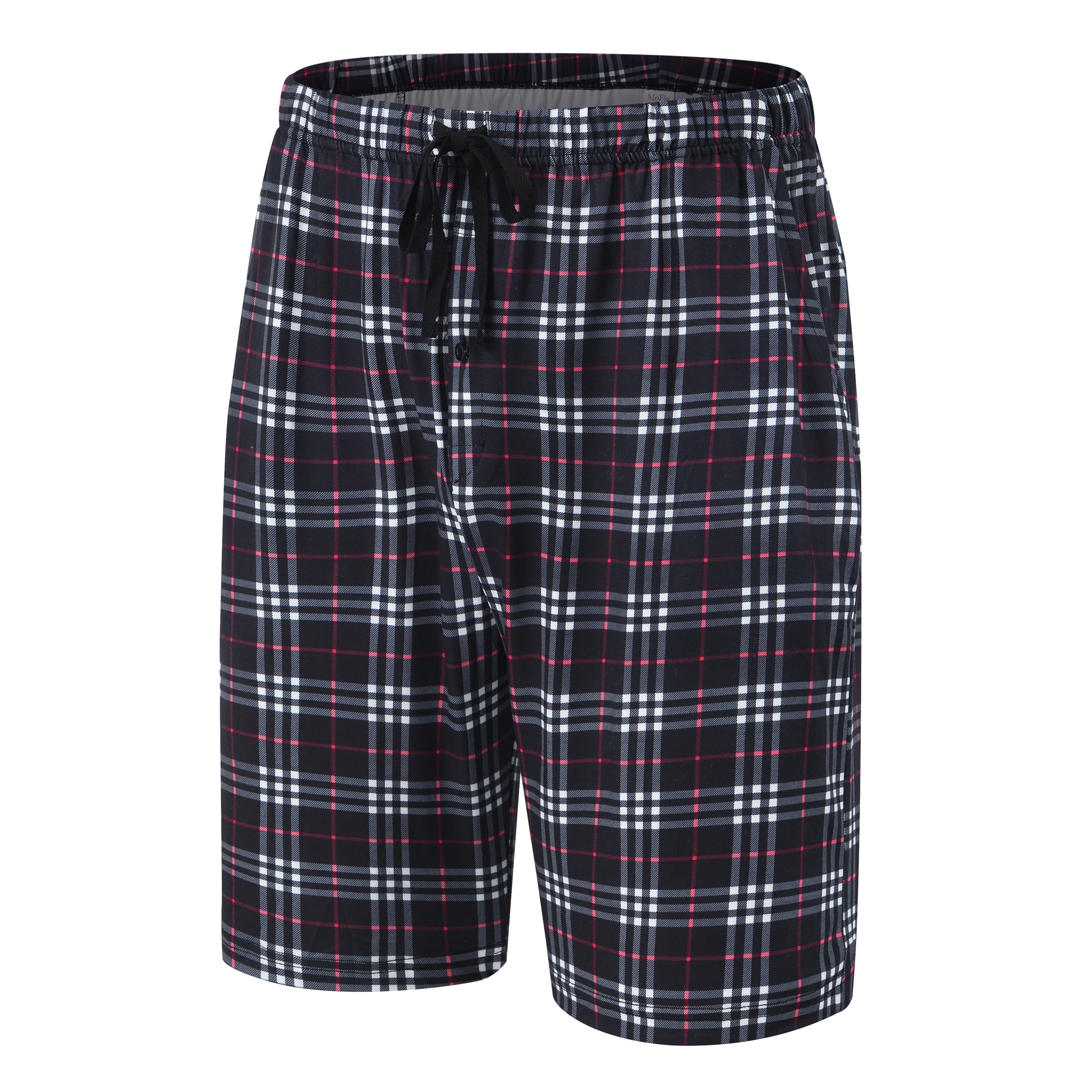 Pacco da 3 Pantaloncini da Pigiama da Uomo Cotone Corti Pantaloni Notte Estivo Salotto Quadri con Tasche