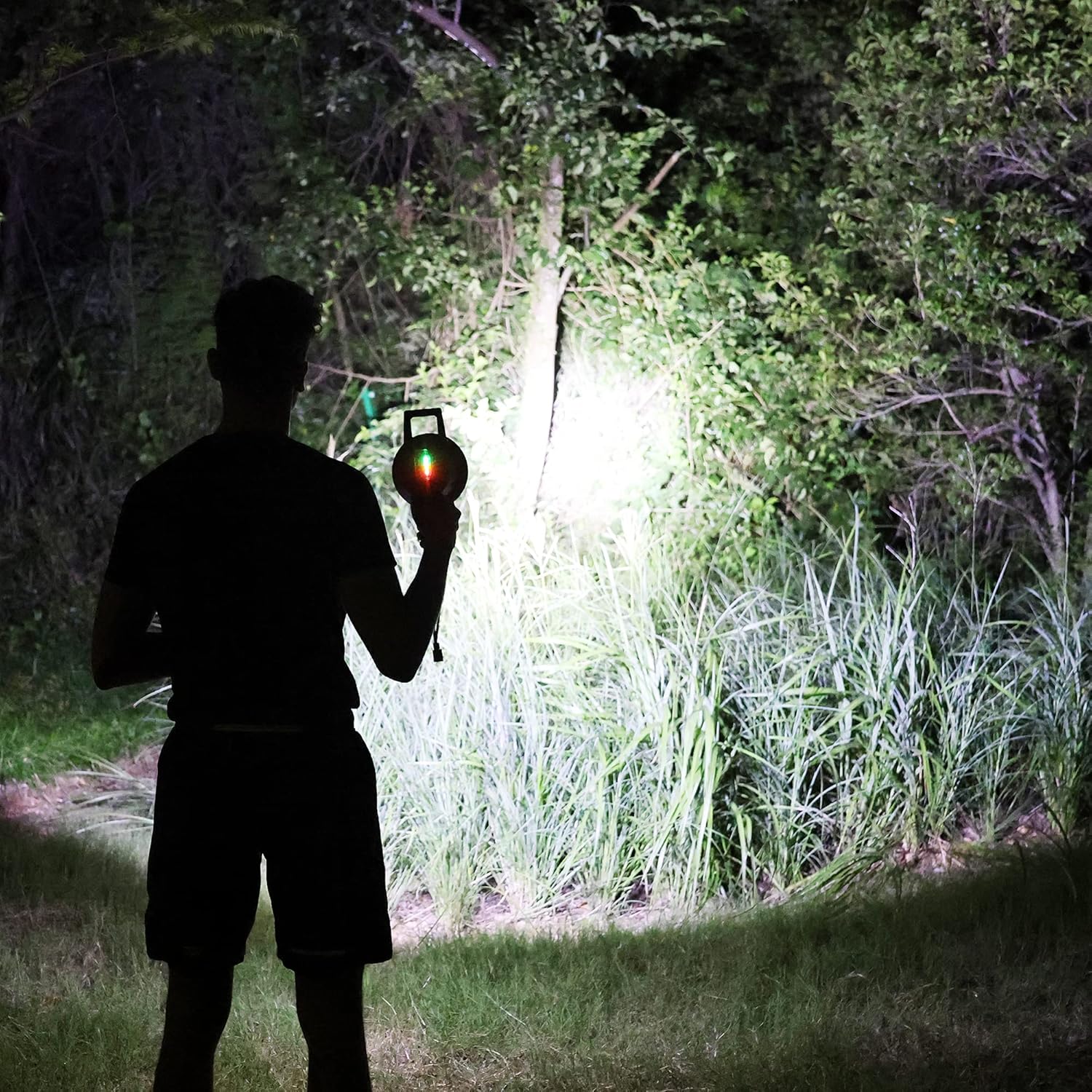 Rechargeable Spotlight, 8000Lumens LED Spotlight Flashlight 4 Modes Bright Handheld Large Flashlight with USB Adapter Car Charger IP66 Waterproof Searchlight for Camping Outdoor Emergency : Tools & Home Improvement