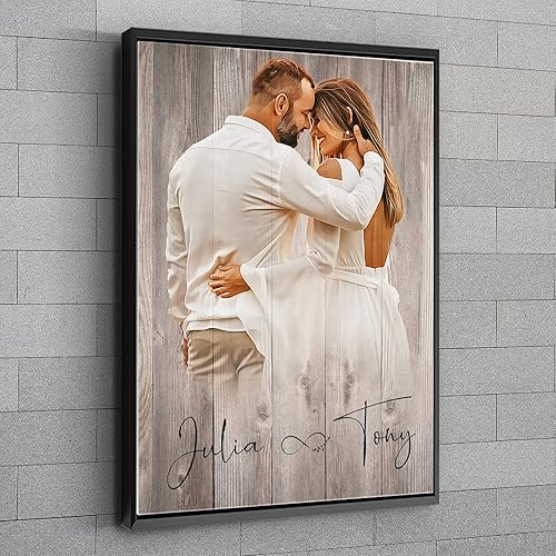 Miniatura 2 de Retrato de boda, retrato personalizado de foto, pintura de boda, impresión de madera, regalo de boda, ilustración de pareja, retrato, lienzo, arte