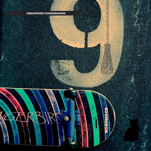 Miniatura 2 de Juego completo de diapasones de madera (Noah Team 8.0 Kickflip Deck 1.339 in, SilveryTrucks 1.339 in, ruedas esféricas negras PRO) (3.937 x 1.339