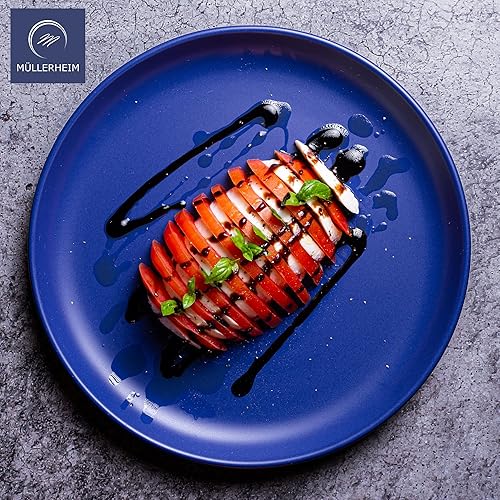 Vista 24 de MÜLLERHEIM 903 Minimalist Collection - Juego de vajilla de cerámica contemporánea de 16 piezas para 4, oliva griego, juegos de platos y cuencos