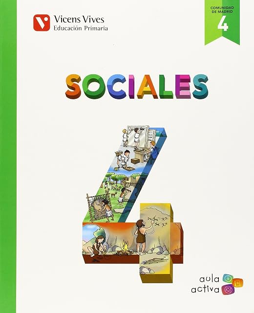 Portada de Sociales 4º Educacion Primaria Madrid Ed 2015 Aula Activa