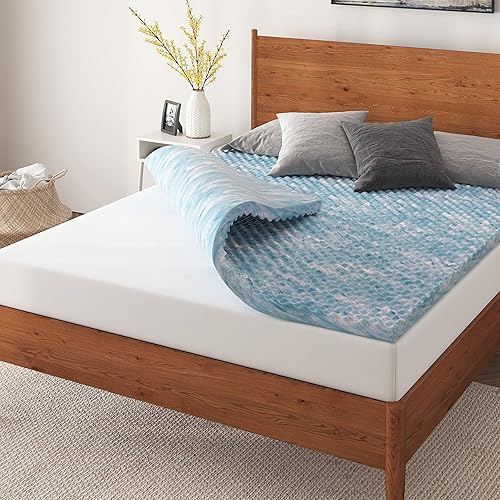 Miniatura 2 de NapQueen Cubrecolchón de espuma viscoelástica de gel refrescante con forma de huevo de 15 pulgadas certificado CertiPUR-US tamaño Queen