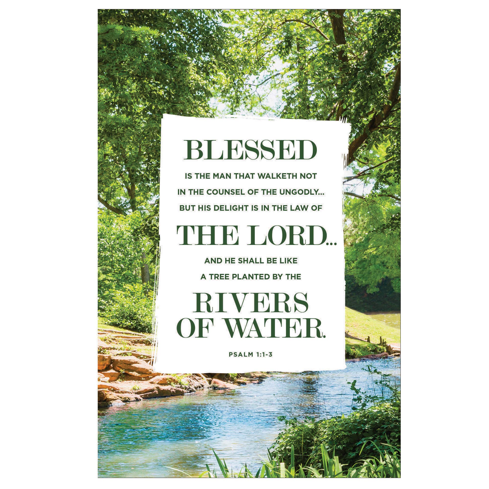 Blessed Is The Man Church Bulletins Church Bulletin Package Of 100 - Welcome The Congregation, Share Church Information And Services On Quality Church