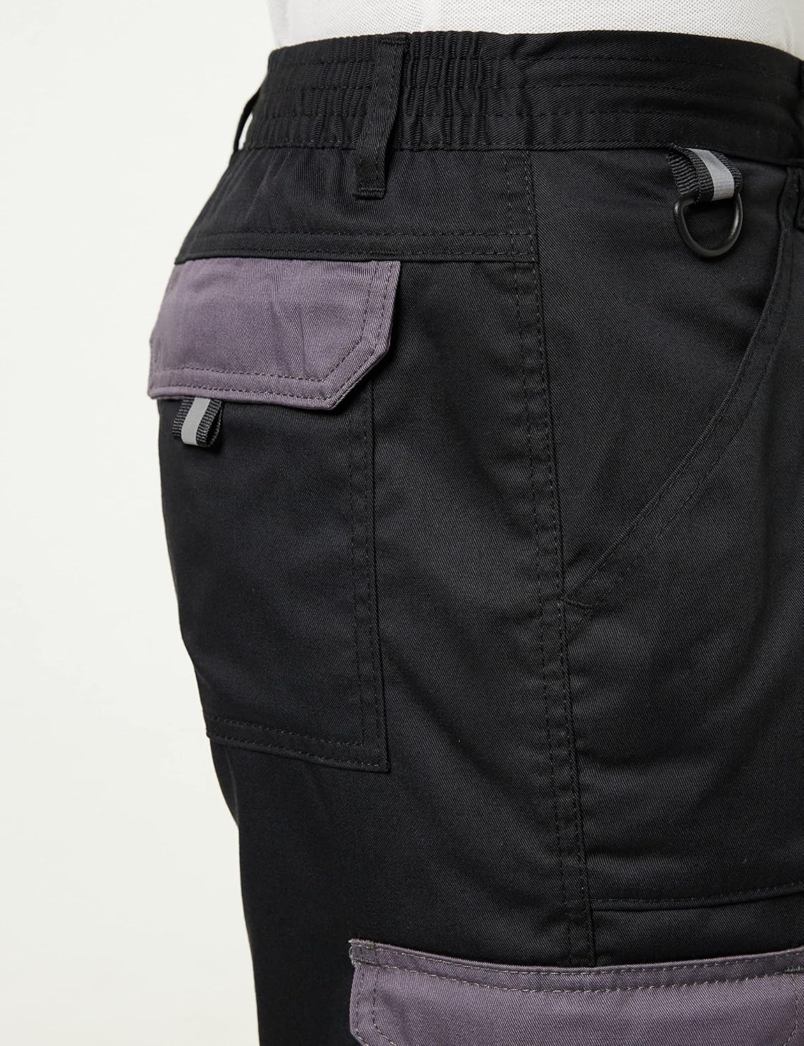 Portwest Workwear Mens Contrast Shorts Black Medium