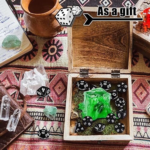 Miniatura 6 de Deekin Juego de dados de resina para dados en forma de cárcel, 7 dados para juegos de rol con contenedor de dados, juego de dados poliédricos