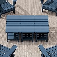 Vista 33 de SERWALL Mesa Adirondack de exterior - Mesa auxiliar gris