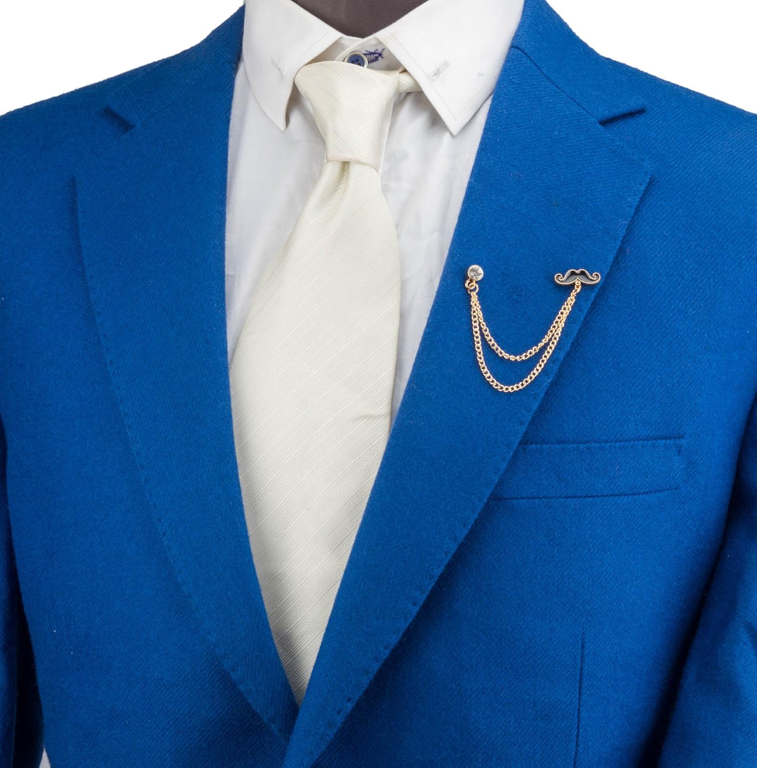 Brooch Lapel Pin for Men Moustache and Stone with Hanging Tassel Lapel Pin Badge Coat Suit Wedding Gift Party Shirt Collar Accessory Brooch for Men - Image 5