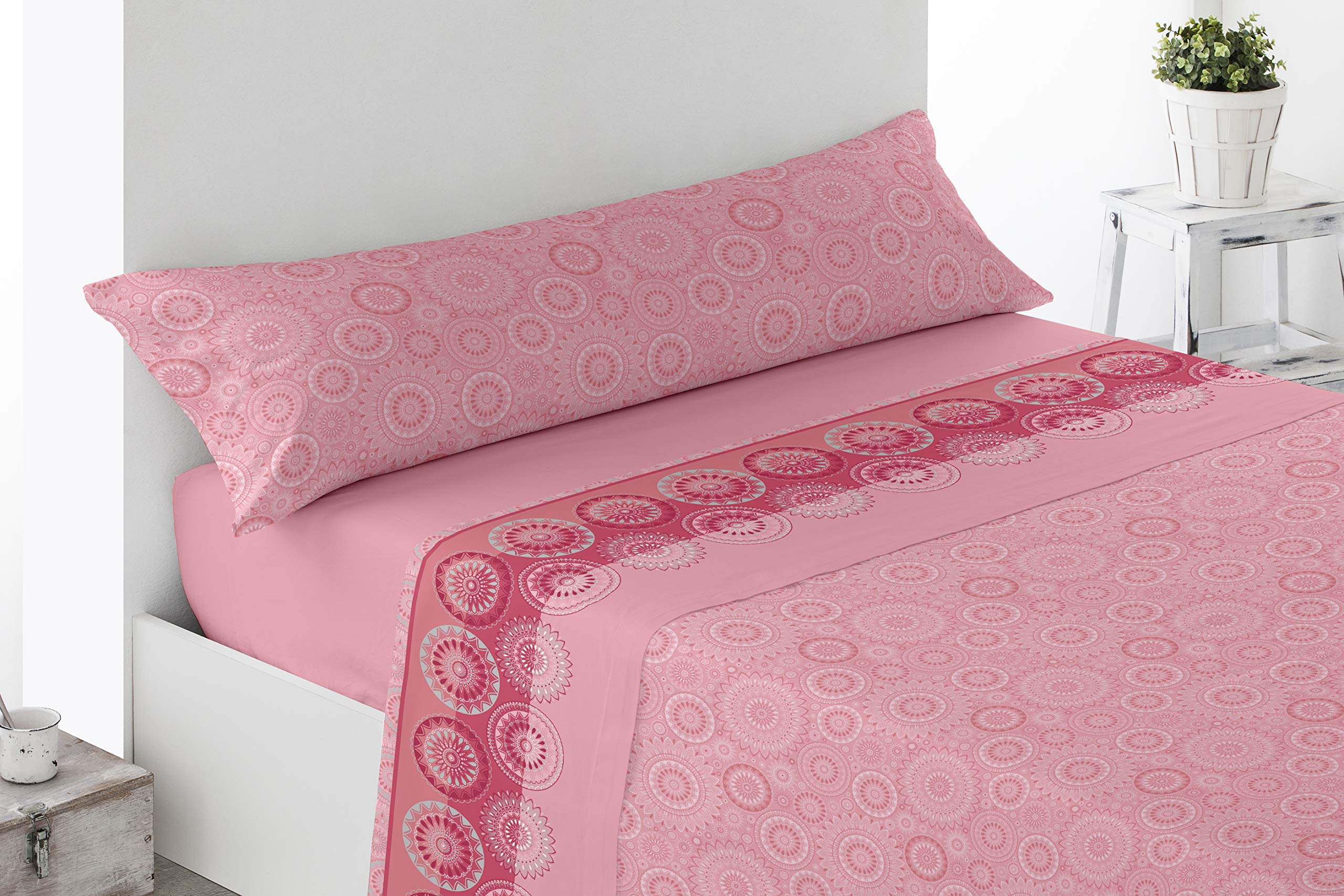 Linge de lit Pirineo Arcos rose 135x200 Miracle Home couverture hiver