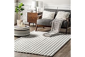 nuLOOM Jeni Checkered Off White Machine Washable 4x6 Rug