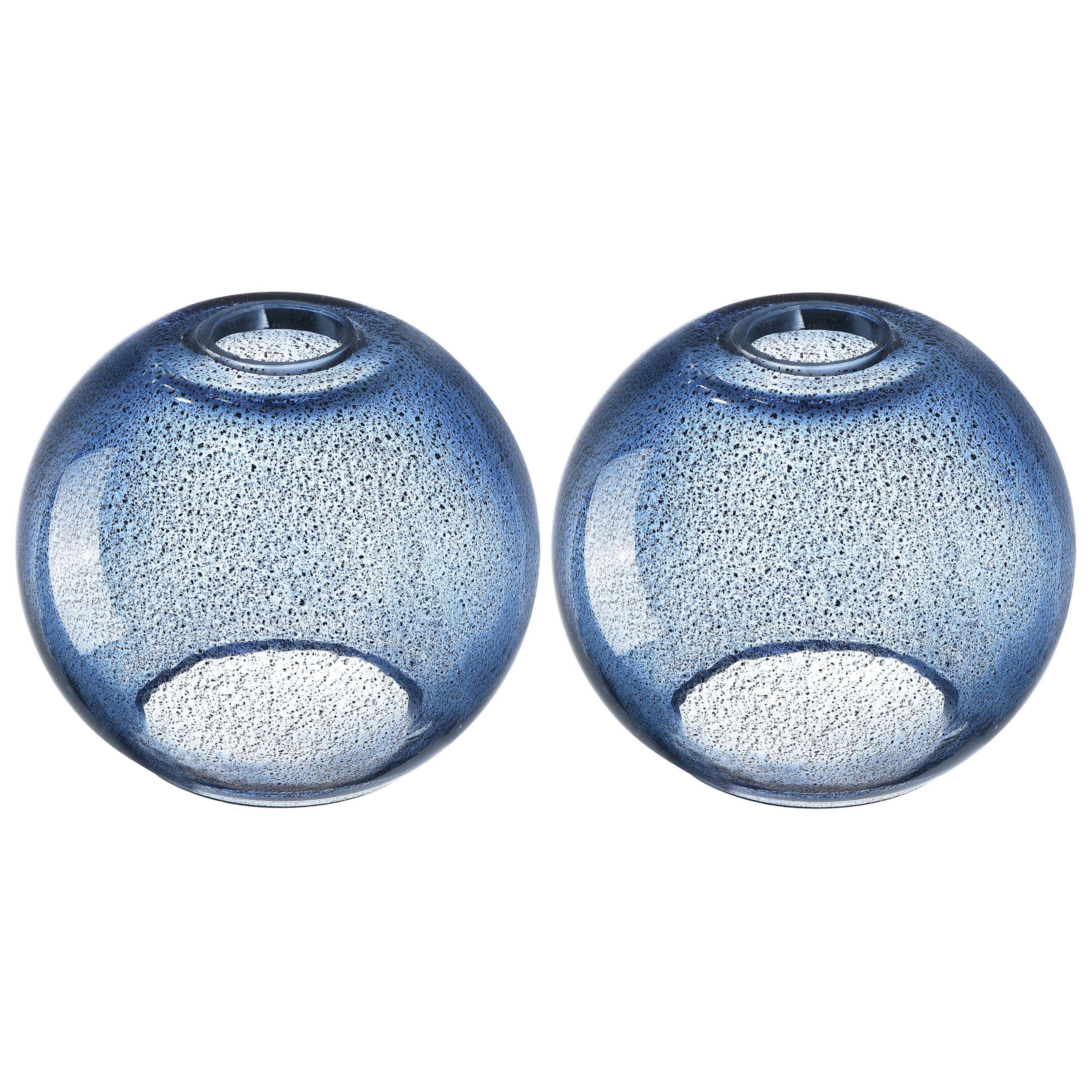 2 Pack 6.3 Inch Replacement Black Blue Seeded Glass Shade Fixture for Wall Sconce Pendant Ceiling Light Chandelier Replacement Shade