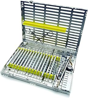 Hu-Friedy IM4165 Signature Series 16 Instrument Cassette with Accessory Area, Large, Yellow
