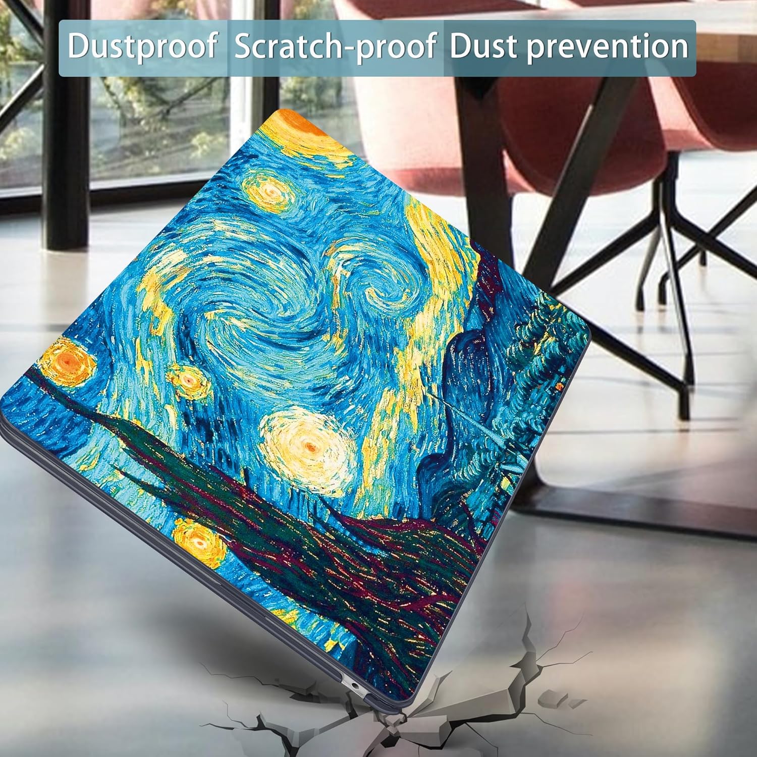 Mektron for 2025 M4 MacBook Air 13.6 Inch A3240 Case Fits 2023 A2681 M2 2024 A3113 M3 Chip with Liquid Retina Display, Printed Plastic Hard Shell Cover for MacBook Air 13.6", Abstract Starry Sky - Image 7