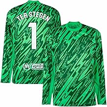 Kid's Polyester TER Stegen Jersey Goalkeeper 10 Number Legend Football Jerseys for Kid's