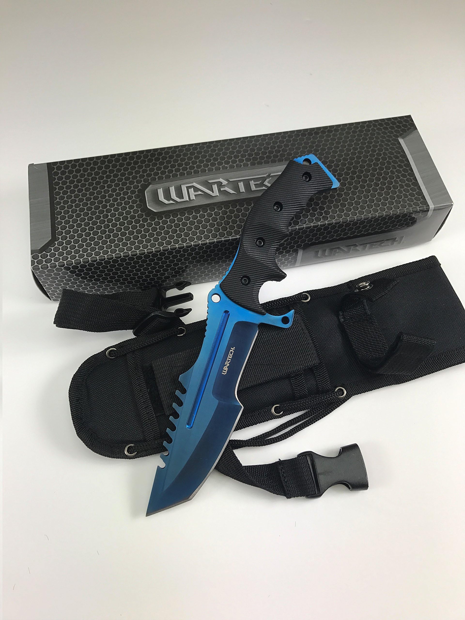 HWT202 Series Fixed Blade Tactical Knife, Tanto Blade, 11-Inch Overall (HWT202BL)