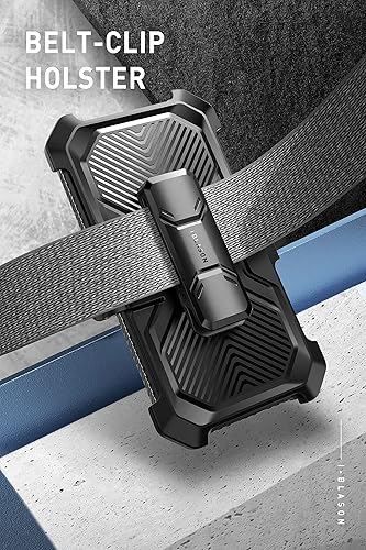 Miniatura 5 de i-Blason Armorbox - Funda diseñada para Samsung Galaxy S23 FE con soporte y clip para cinturón, carcasa resistente de cuerpo completo con protector