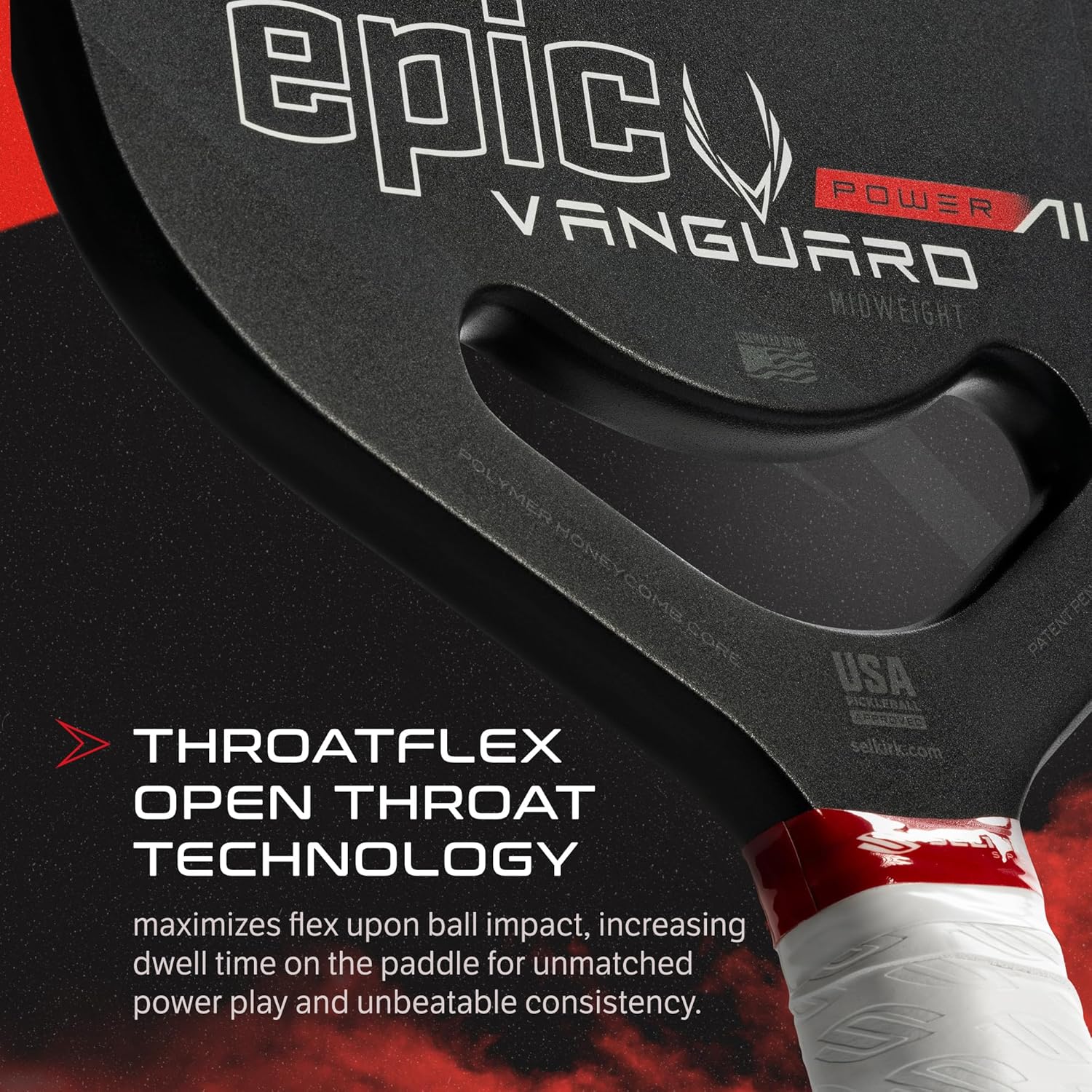 Selkirk Sport Vanguard Pickleball Paddle | Choose The Vanguard Power Air, Vanguard Pro or The Vanguard Control | Carbon Fiber Pickleball Paddles | 360 Proto Molding & Flexfoam Perimeter - Image 7